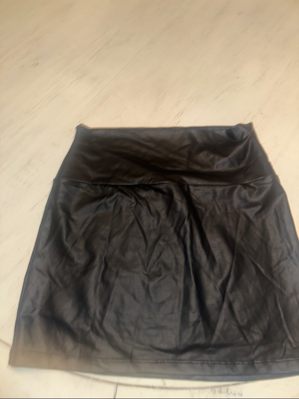 Windsor Black Faux Leather Mini Skirt